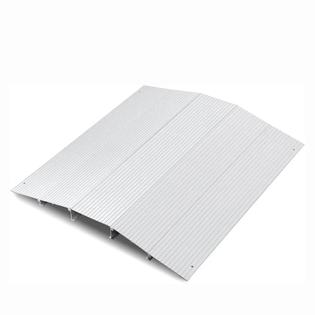 White metal deck panel on a white background