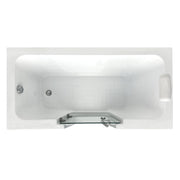 Top view of 60 in. walk-in bathtub showing spacious interior, built-in seat, and textured floor